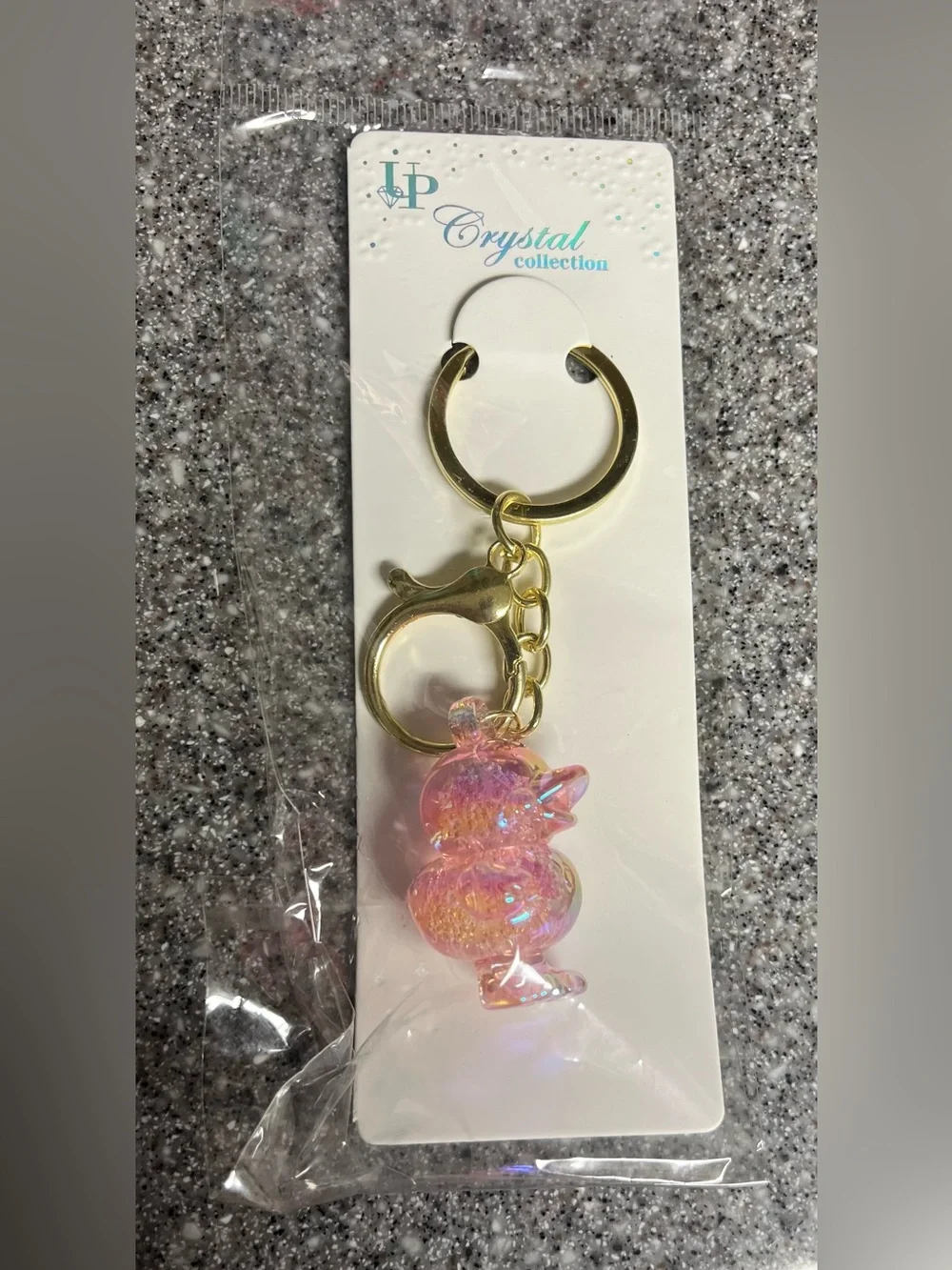 Pink Iridescent Duck Bag Charm